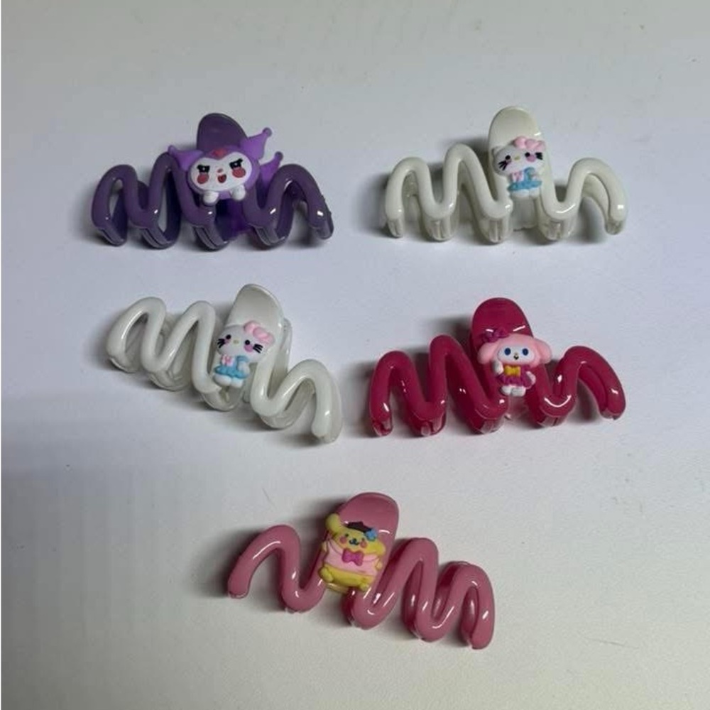 Cute Cartoon Character Hair Clips Set